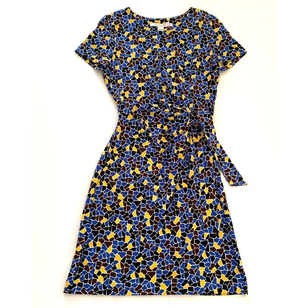 Diane von Furstenberg DVF Zoe Faux Wrap Tie Stretch Jersey Dress 2 0 00 XS
